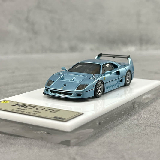 DMH 1:64 Ferrari F40 GTE – Ice Blue (Resin, Limited to 149 pcs)
