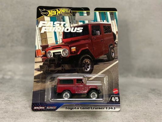 Hot Wheels Fast and Furious Toyota Land Cruiser FJ43 – mașinuță premium 1:64 cu design de teren și detalii autentice din Fast and Furious