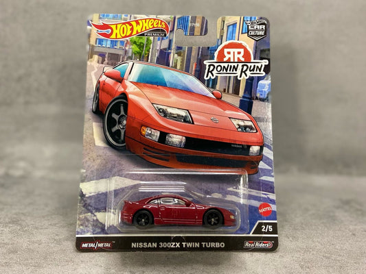 Hot Wheels Ronin Run Nissan 300ZX Twin Turbo – mașinuță premium 1:64 cu design sportiv și detalii autentice de supercar japonez

