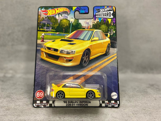 Hot Wheels Boulevard '98 Subaru Impreza 22B-STI – mașinuță premium 1:64 cu design de rally și detalii autentice

