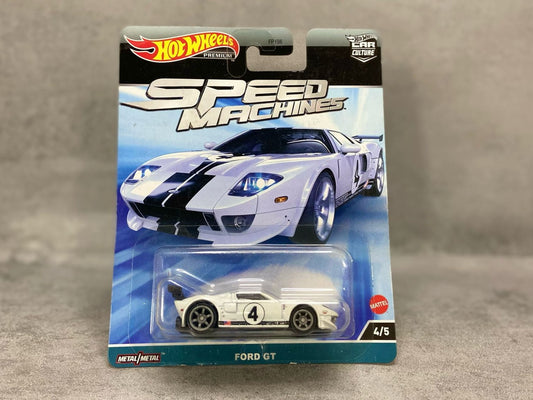 Hot Wheels Speed Machines Ford GT – mașinuță premium 1:64 cu design de supercar și detalii autentice de performanță

