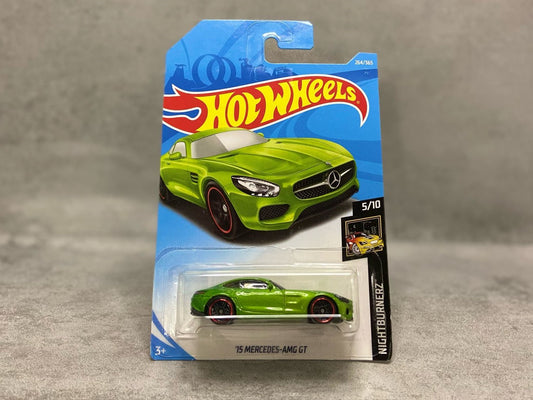 Hot Wheels '15 Mercedes AMG GT – mașinuță 1:64 cu design elegant și performanță supercar europeană

