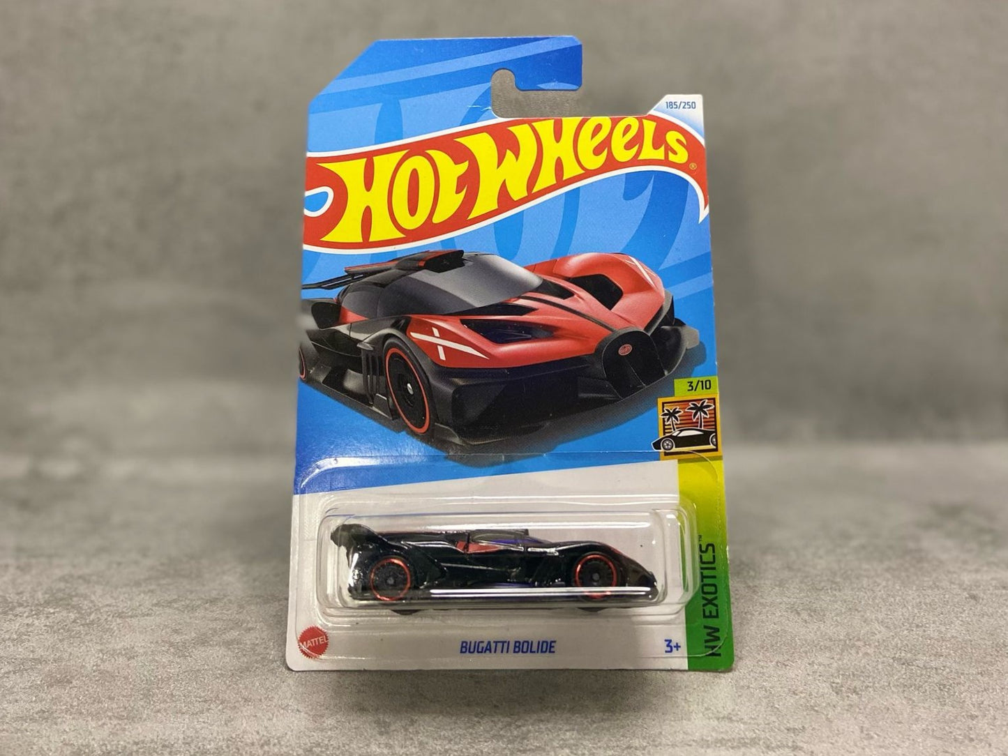 Hot Wheels Bugatti Bolide – mașinuță 1:64 cu design futurist și performanță extremă de circuit