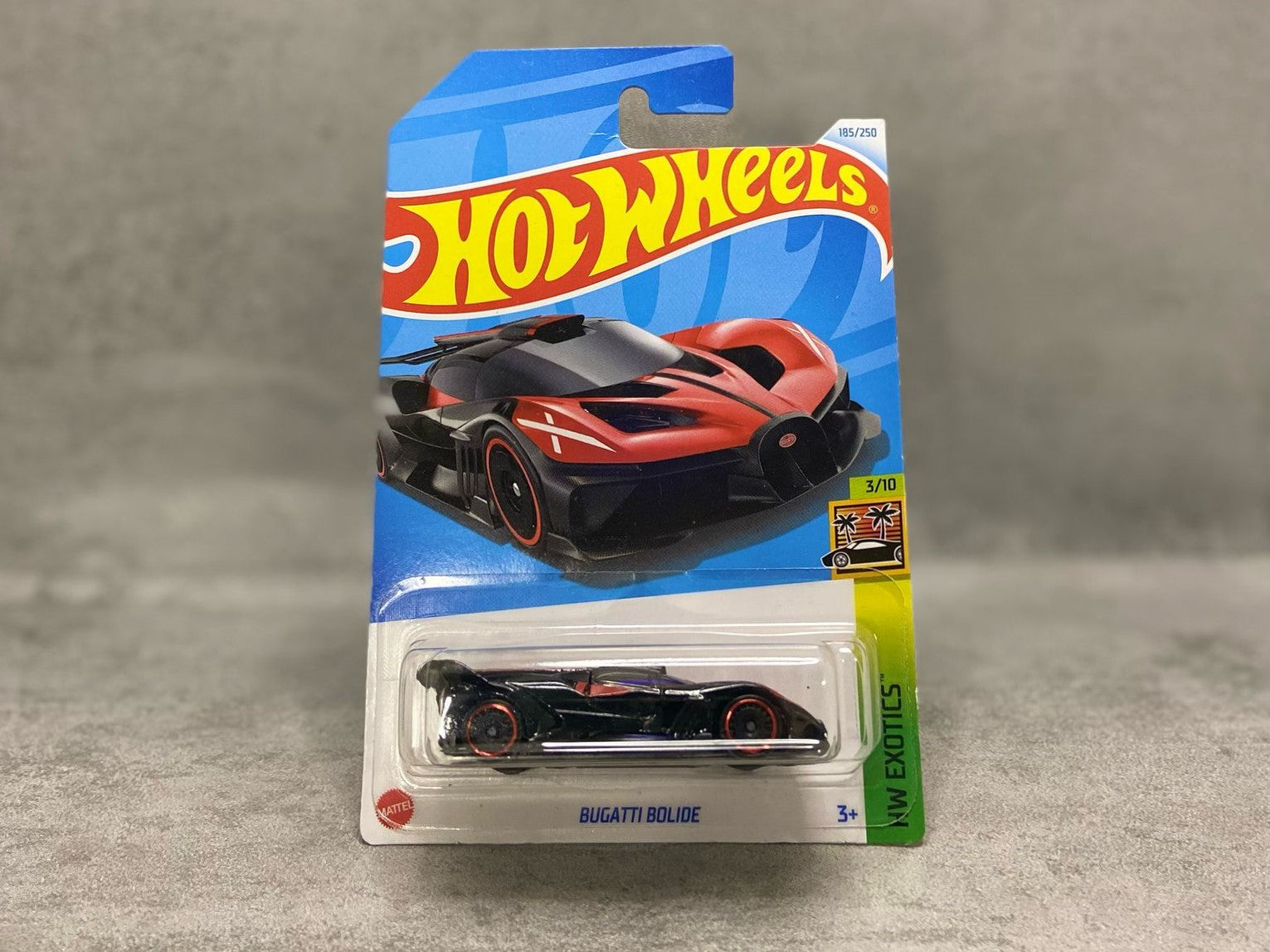 Hot Wheels Bugatti Bolide – mașinuță 1:64 cu design futurist și performanță extremă de circuit