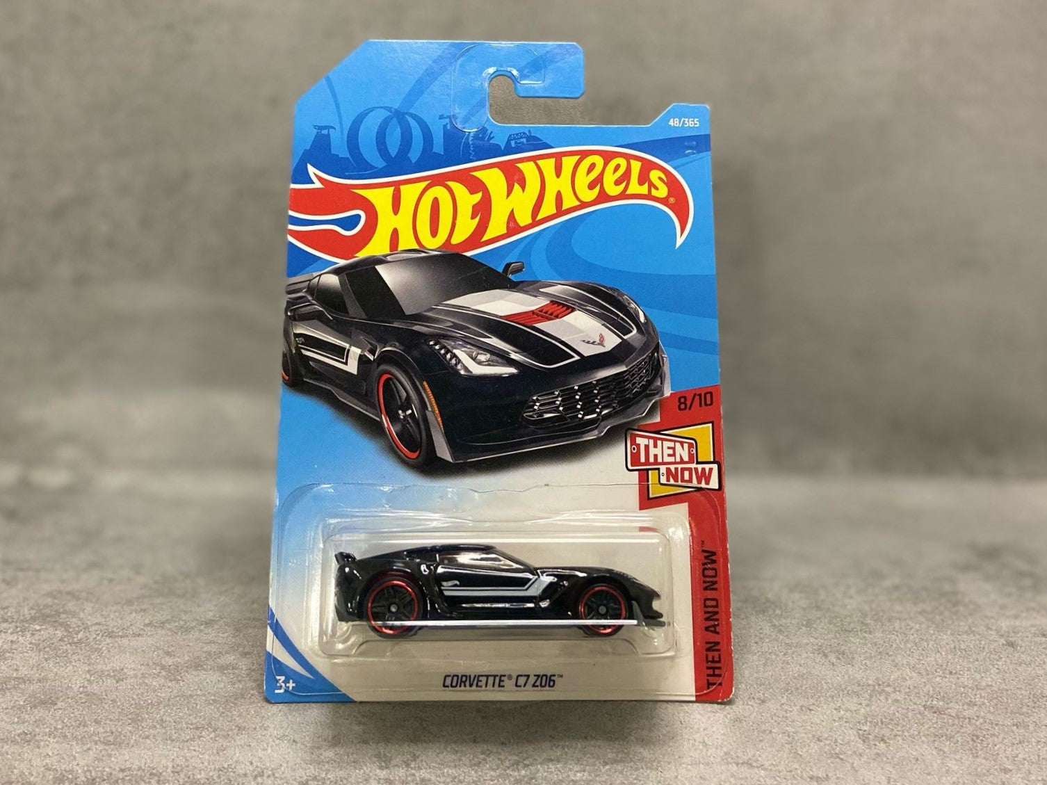 Hot Wheels Corvette C7 Z06 – mașinuță 1:64 cu design supercar american și aerodinamică sport

