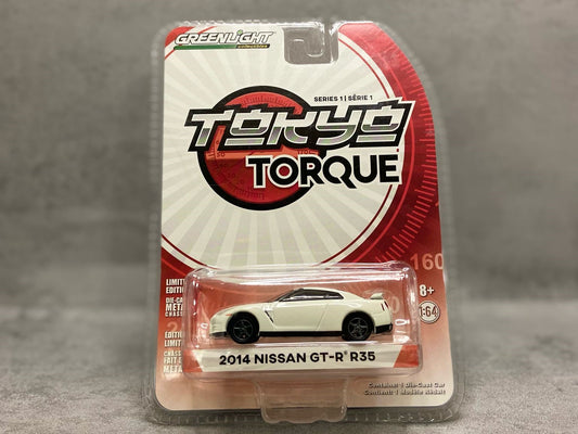 Greenlight 2014 Nissan GT-R R35 – mașinuță 1:64 JDM modern din seria Tokyo Torque