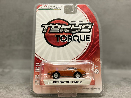 Greenlight Tokyo Torque 1971 Datsun 240Z – mașinuță JDM clasic 1:64 cu detalii retro